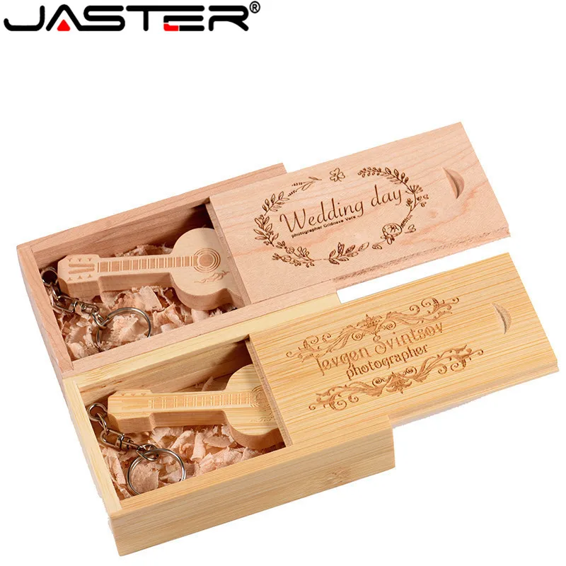 JASTER логотип на заказ деревянная гитара ручка привод Гитара s usb флэш накопитель