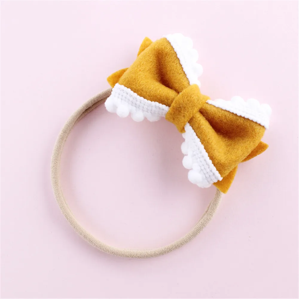 1pcs Lovely bow headbands for girls cute bows nylon headband soft elastic head band for girls Christmas Gift Hair Accessories