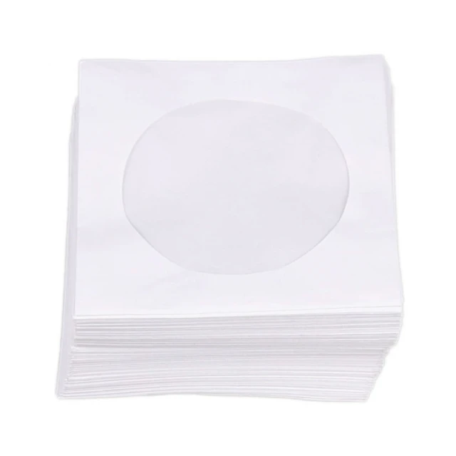 CD DVD Sleeves, DVD CD Media Paper Envelop Sleeves Holder With Clear Window  Close Flap White, Pack Of 100 - AliExpress