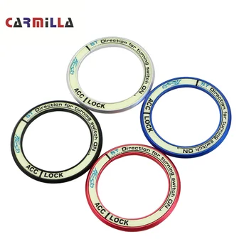 

Carmilla Stainless Steel Car Ignition Key Ring Circle Trim Cover Stickers for Ford Fiesta ST MK7 2009 - 2016 Accessories