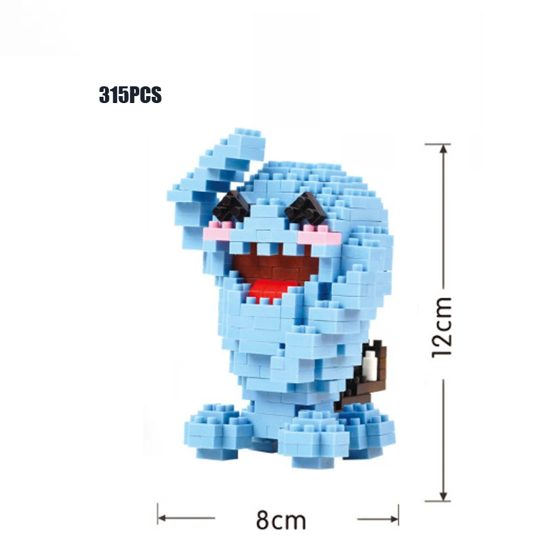 Игра мультфильм изображение тыкать микро алмазный блок Wobbuffet Turtwig Jigglypuff гусеница Abra Lapras Treecko Togepi nanoBRICKS игрушки
