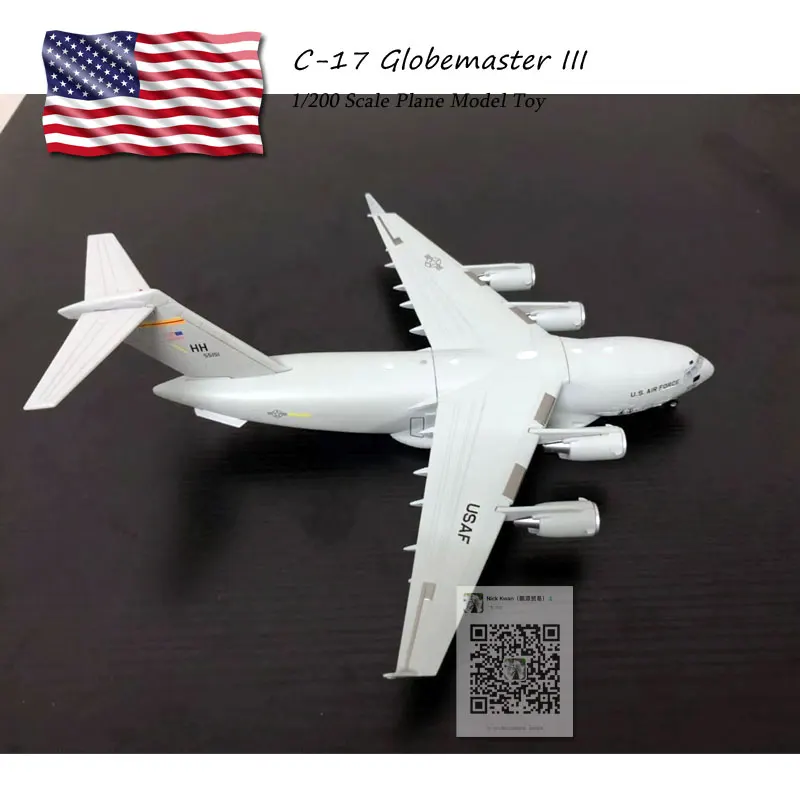 WLTK 1/200 весы C-17 Globemaster III Strategic и Tactical Airlifter литой под давлением металлический армейский самолет модель игрушка для коллекции