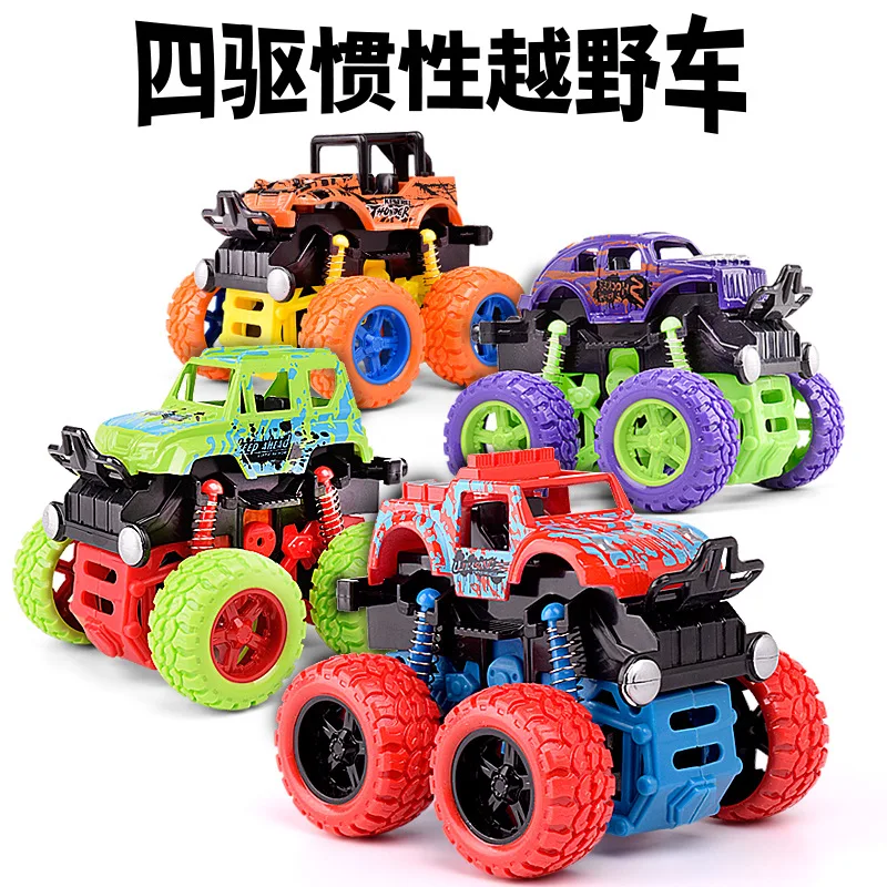 

Four-wheel drive inertial off-road vehicle toy child boy model car big wheel stunt toy car night market stall supply