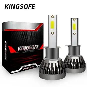 

kingsofe 2 pcs h1 H4 h11 9005 9006 LED Headlight Conversion Kit COB Hi/Lo Beam Bulb 90W 12000LM White High Power 6000K Dropship