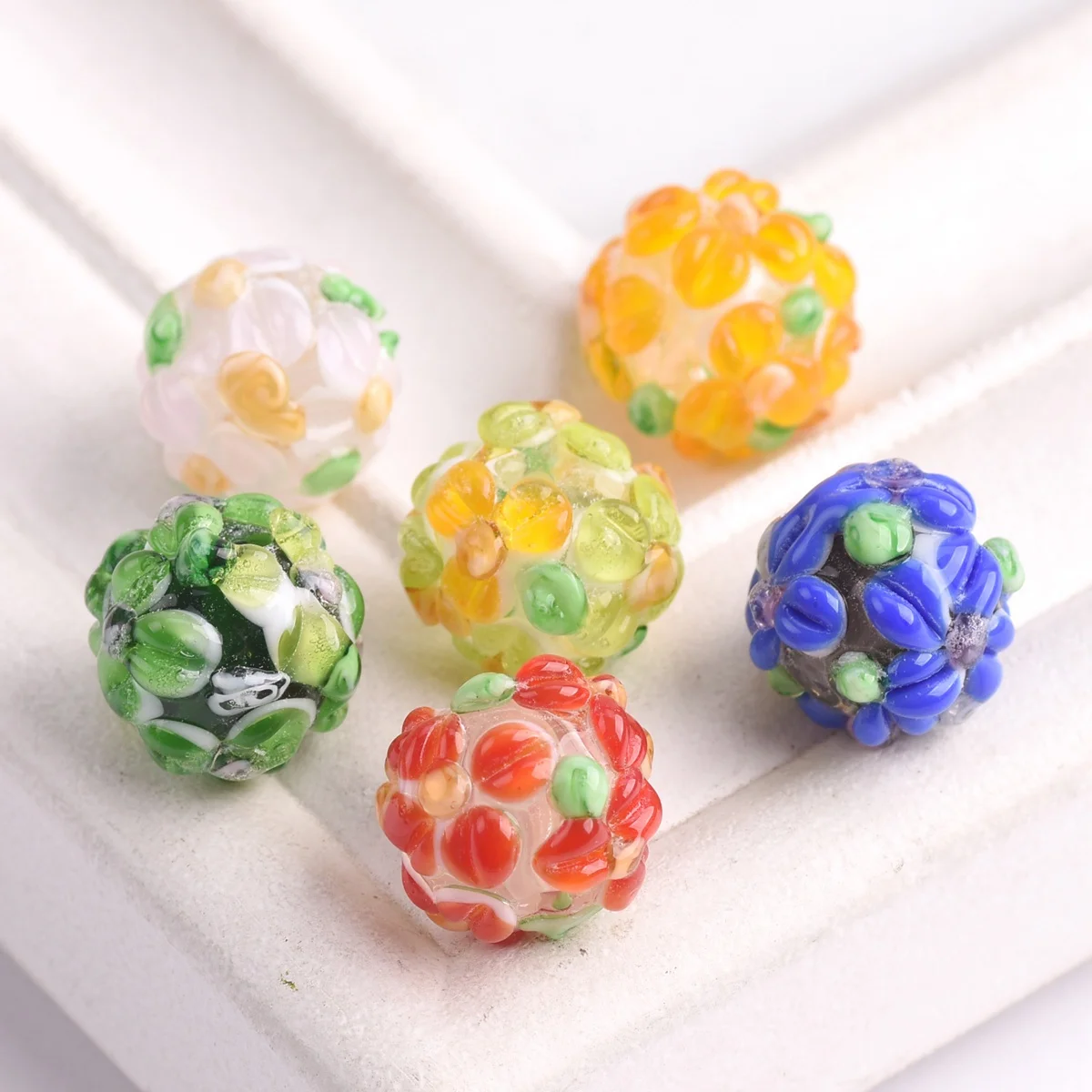 30pcs 7*12MM Rhombus Shape Enamel Beads for Jewelry Making Boho Candy Colorful  Beads for Bracelets Diy Handmade Accessory - AliExpress