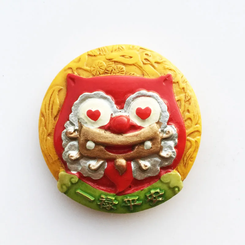 

QIQIPP Chinese town house evil decorative crafts magnetic refrigerator stickers stereo snail animal face bit ring.