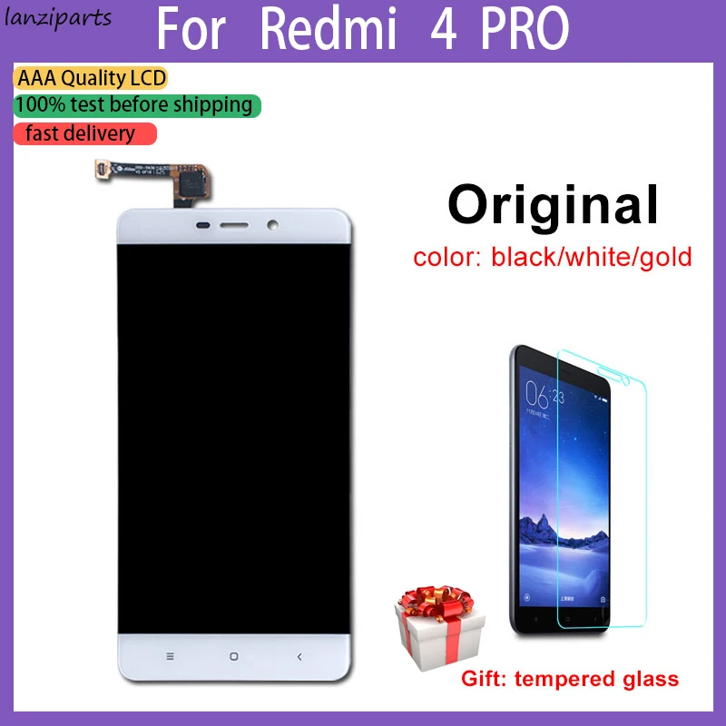 100% Оригинальный ЖК дисплей для Redmi 4 Pro с рамкой дигитайзер сенсорного экрана в