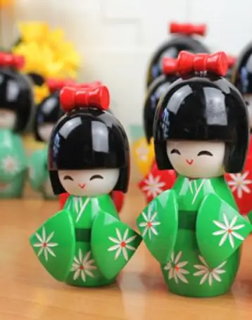 Новые милые деревянные японские куклы Kokeshi ручной работы 2 шт.|Игровые фигурки и