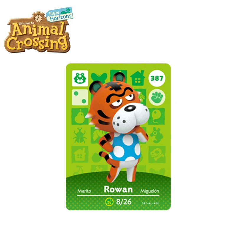 

387 Rowan Amiibo Animal Crossing Card Series 4 Animal Crossing New Horizons Amiibo Villagers Rowan Card