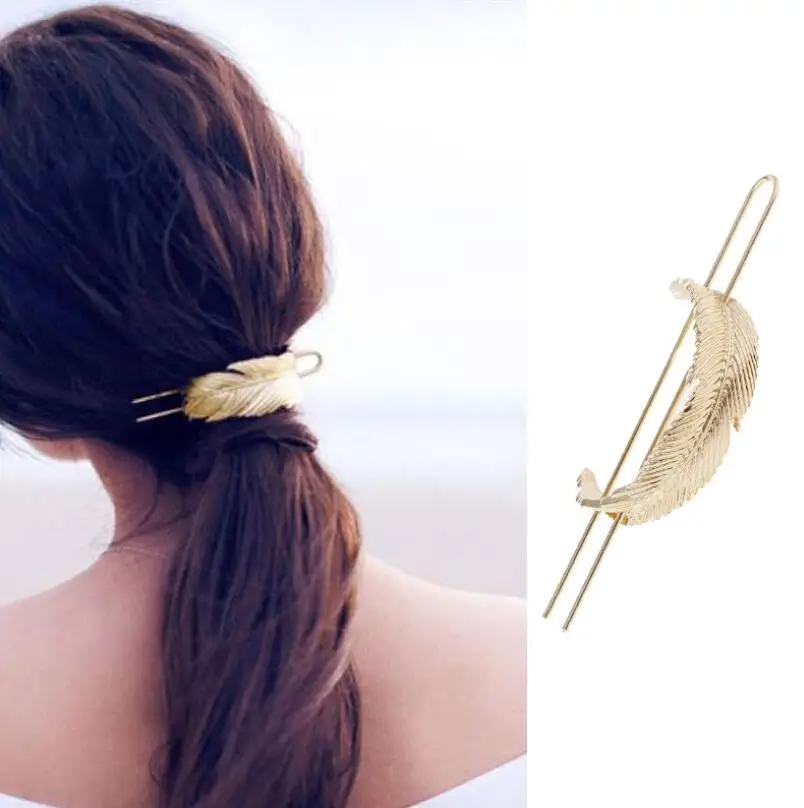 BOHO Hair Clip Geometric Feather Bun Cuff Leaf Star X Shape Hair Sticks Cute Cat Hairpin Headwear Accessories Trendy Gift jewelry accessories,hair accessory,hair clip,hair headdress,hair stick