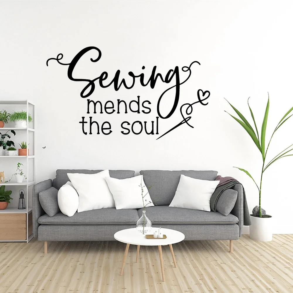 

Hot Sewing Soul Text Wall Sticker Home Decoration For Baby Kids Rooms Decor For Kids Rooms Diy Home Decoration