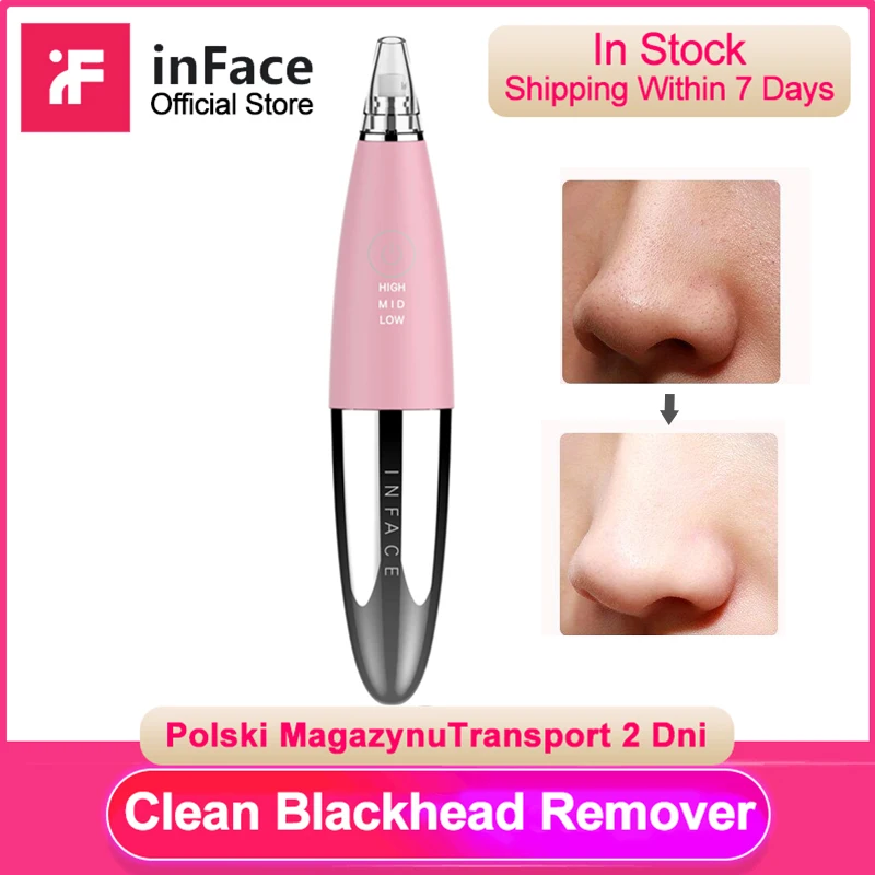 Online InFace Clean Blackhead Instrument Skin Care Pore Vacuum Acne Pimple Removal Blackhead Cleaner Machine Facial Clean Machine