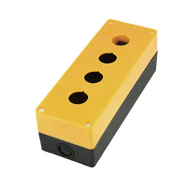 

Orange Black Plastic 22mm Diameter Hole 4-Buttons Switch Control Station Box