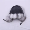 SUPPEV & STTDIO-chapeau pour femmes 100% en vraie fourrure de renard en argent naturelle, chapeaux Ushanka russes épais, oreilles chaudes, à la mode, bonnet de bombardier, pour l'hiver ► Photo 3/6