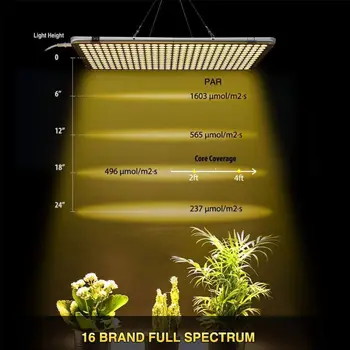 

60W Full Spectrum 338 LEDs Grow Light 3000K Plants Flowers Growing Lamp Panel K4UA