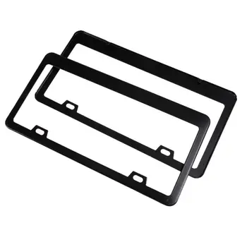 

License Plate Shield Cover and Frame Truck Car Smoked Tag Stainless Steel Tinted License plate frame, Durable