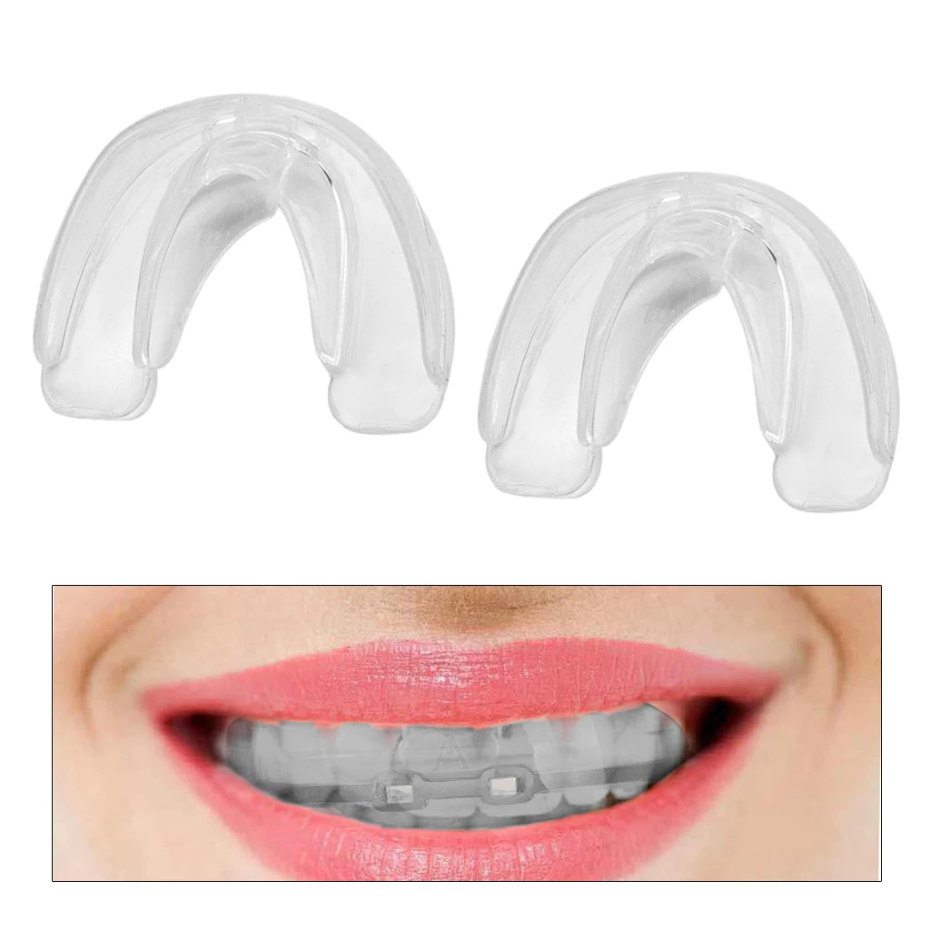 2Pcs  Retainer Braces, Adult Teeth Straightening Retainer  Appliance, Mouth Guard for Grinding Teeth