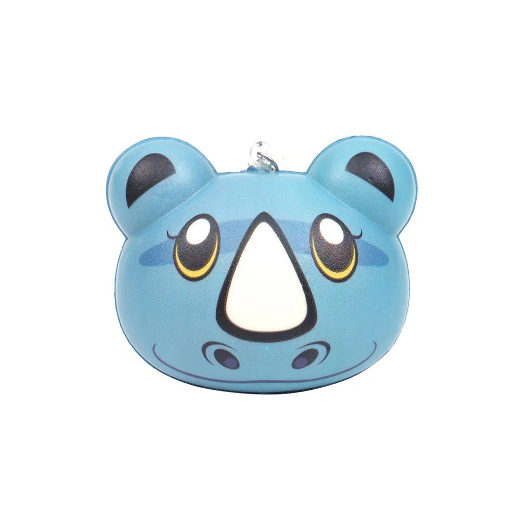 Mini Adorable Bear Slow Rising Kids Fun Toy Stress Reliever Gift Backpack Accessories Decorations lanyard keychain gadgets #A