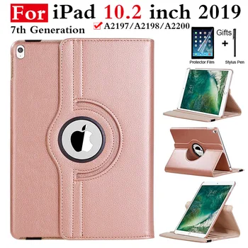 

Case for Apple iPad 10.2 Case 2019 A2197 A2200 A2198 A2232 360 Degree Rotating Leather Smart Sleep Auto Awake Cover Funda Coque