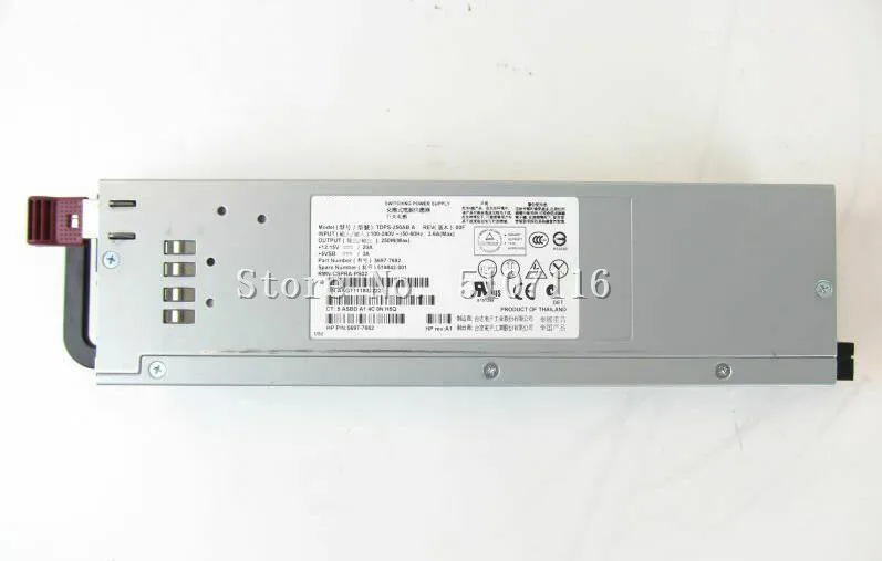 Блок питания 519842-001 5697-7682 TDPS-250AB A для EVA4400 EVA P6000 250W будет полностью протестирован перед отправкой