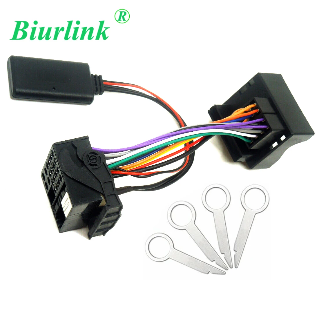 Biurlink Bluetooth AUX IN Harness Adapter for Audi TT (2007-2010), TTS Coupe, Roadster Chorus II+ EU 40Pin Quadlock Connector