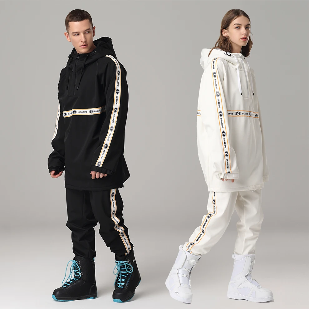 Winter Men Warm Ski Suit Women Waterproof Windproof Skiing and Snowboarding Jacket Pants Set Female Trousers Costumes Outdoor W