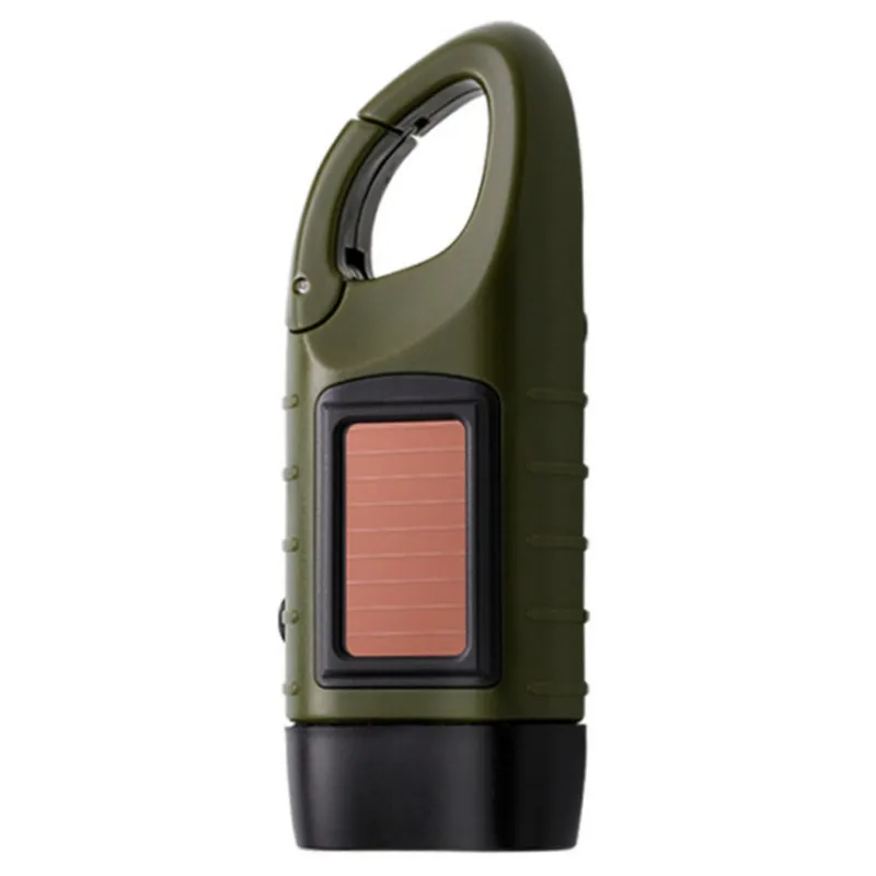 

Portable LED Flashlight Hand Crank Dynamo Professional Solar Power Tent Light For Outdoor Camping Mountaineering