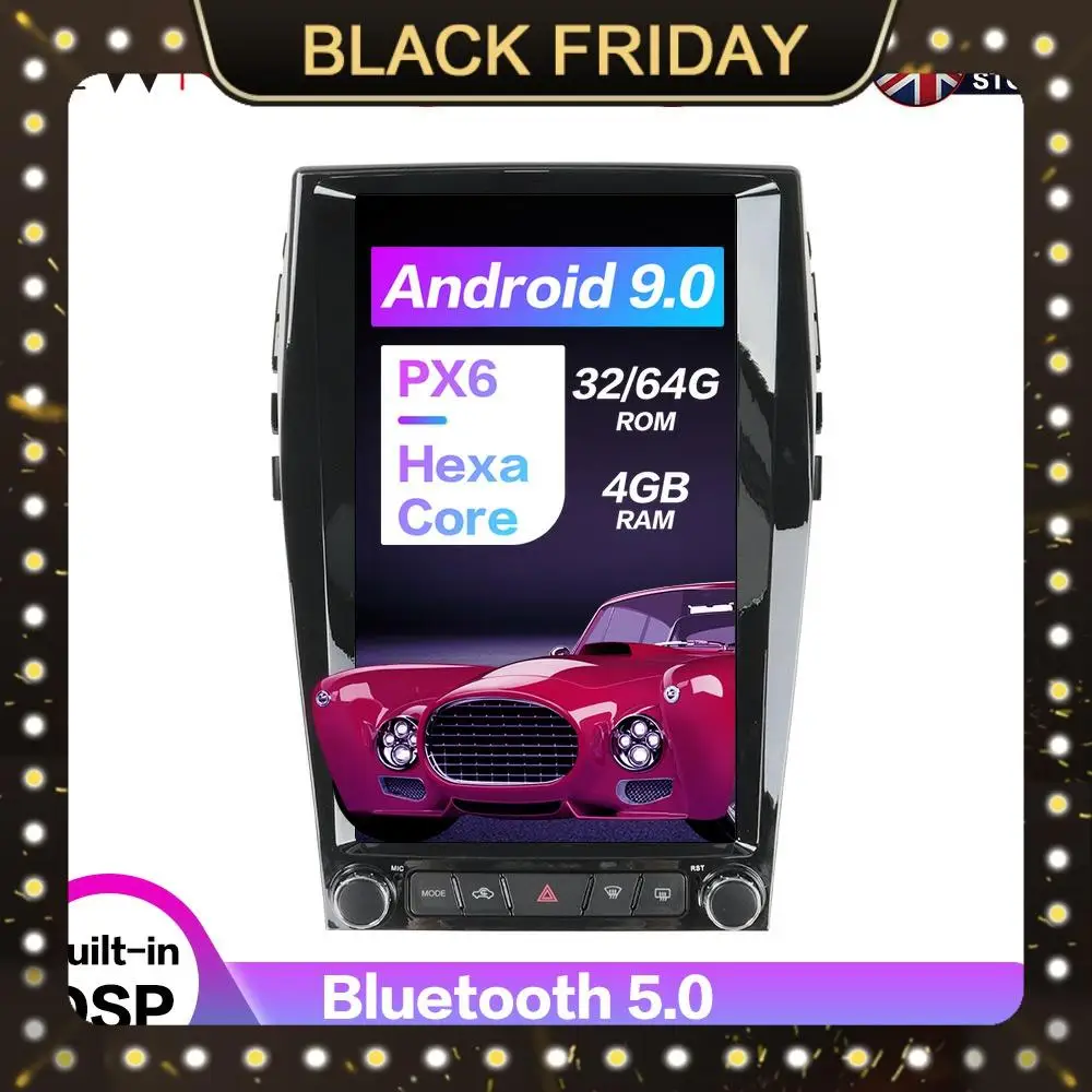 

13.6 Tesla Style Android 9.0 Car GPS Navigation For Ford EDGE 2015-2019 Carplay Head Unit Multimedia Player Radio Stereo Car GPS