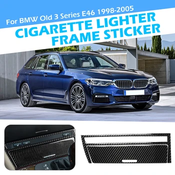 

Car Interior Carbon Fiber Cigarette Lighter USB AUX Panel Console Cover Sticker for BMW E46 98-05 Accessories Car Accessories