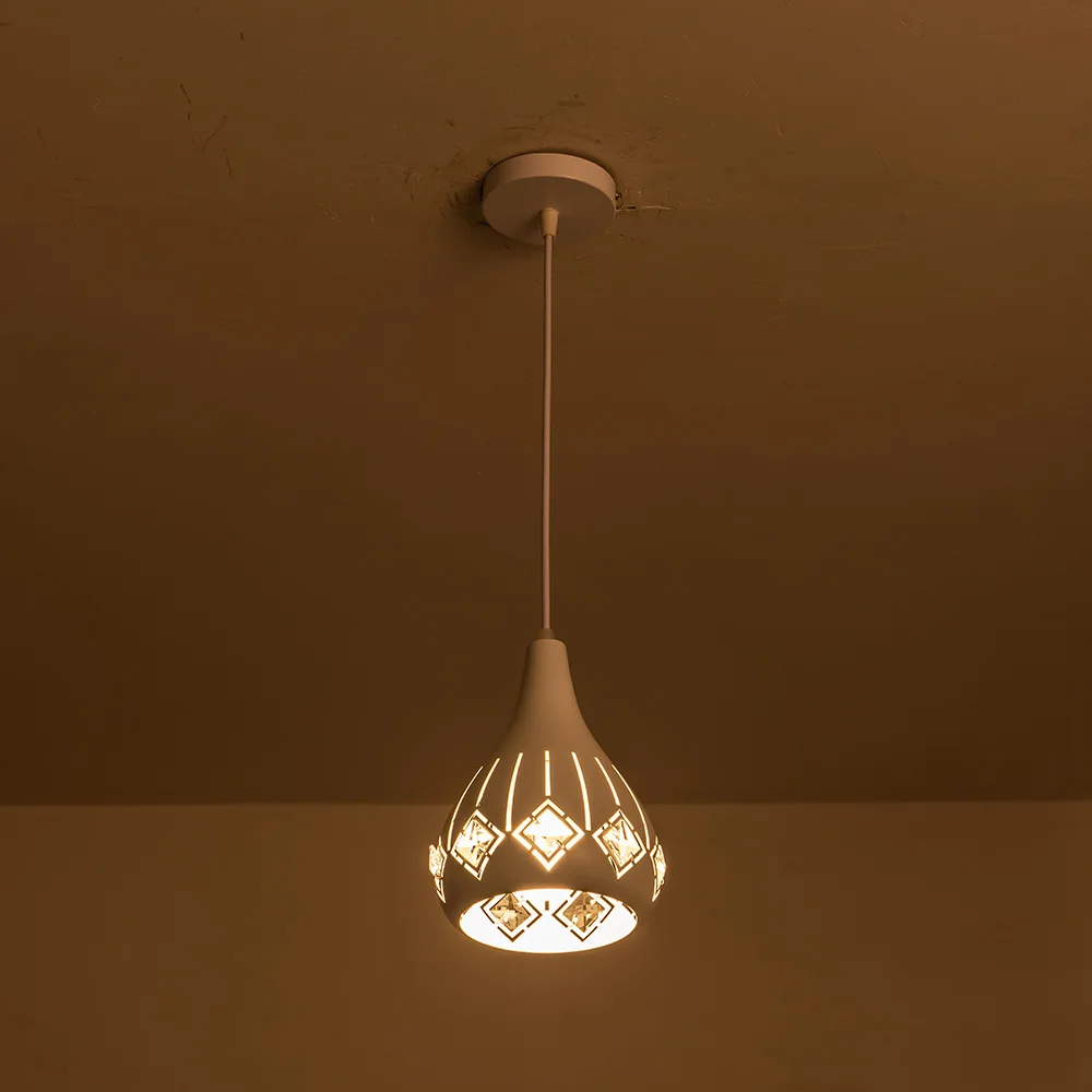 Светодиодный хрустальный подвесной светильник E26 E27 светодиодный потолочный светильник шнур Лофт лампы для гостиной прохода коридора кухни столовой светильник ing