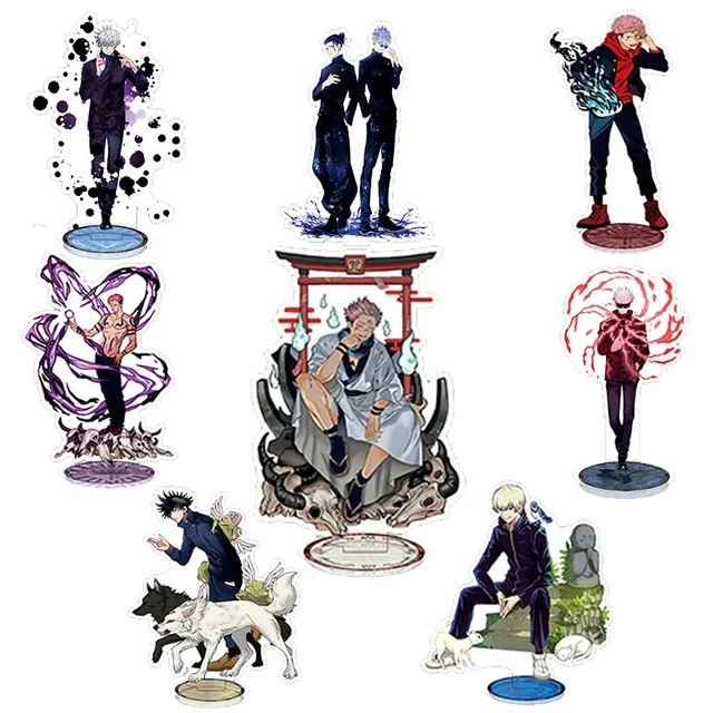 Figura DE ACCIÓN DE Jujutsu Kaisen Gojo Satoru, Ryomen sukuuna, soporte, modelo de placa, decoración de escritorio, signo de pie acrílico, juguete para Fans, regalos