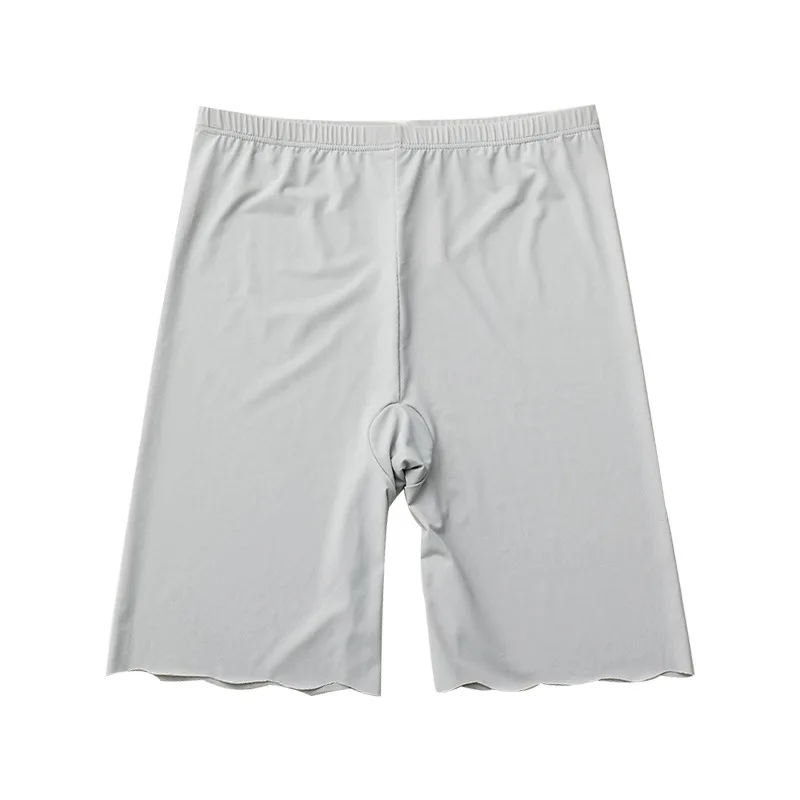 Women Seamless Ice Silk Safety Shorts Thin Plus Size High Waist Under Skirt Boxers Panties Anti Rub Thigh