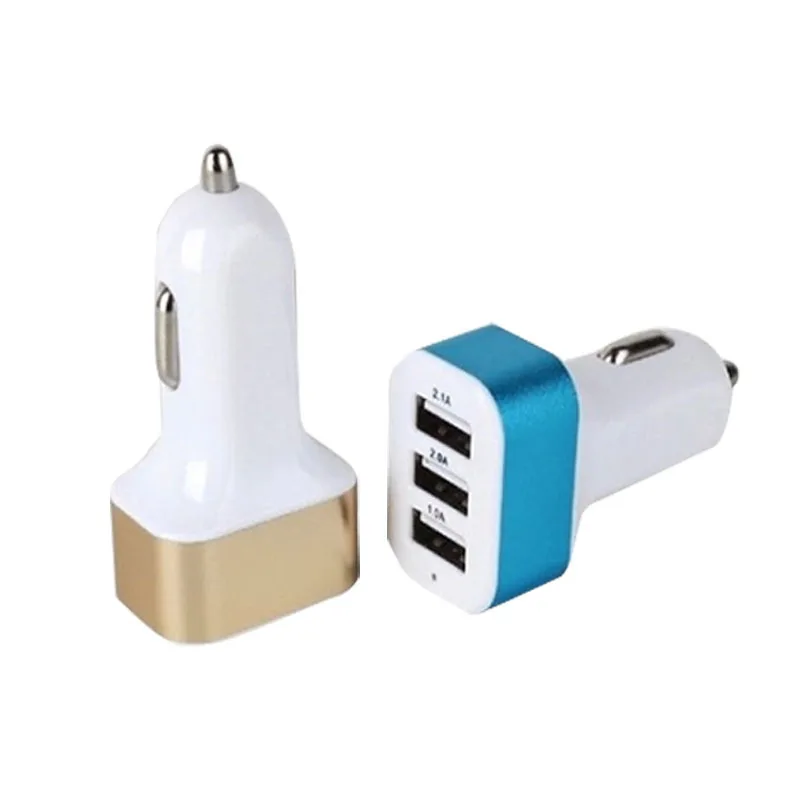 

3 Port Car Charger 2.1a Smart Phone Usb Charger Car Cigarette Lighter One For Three Car Charger