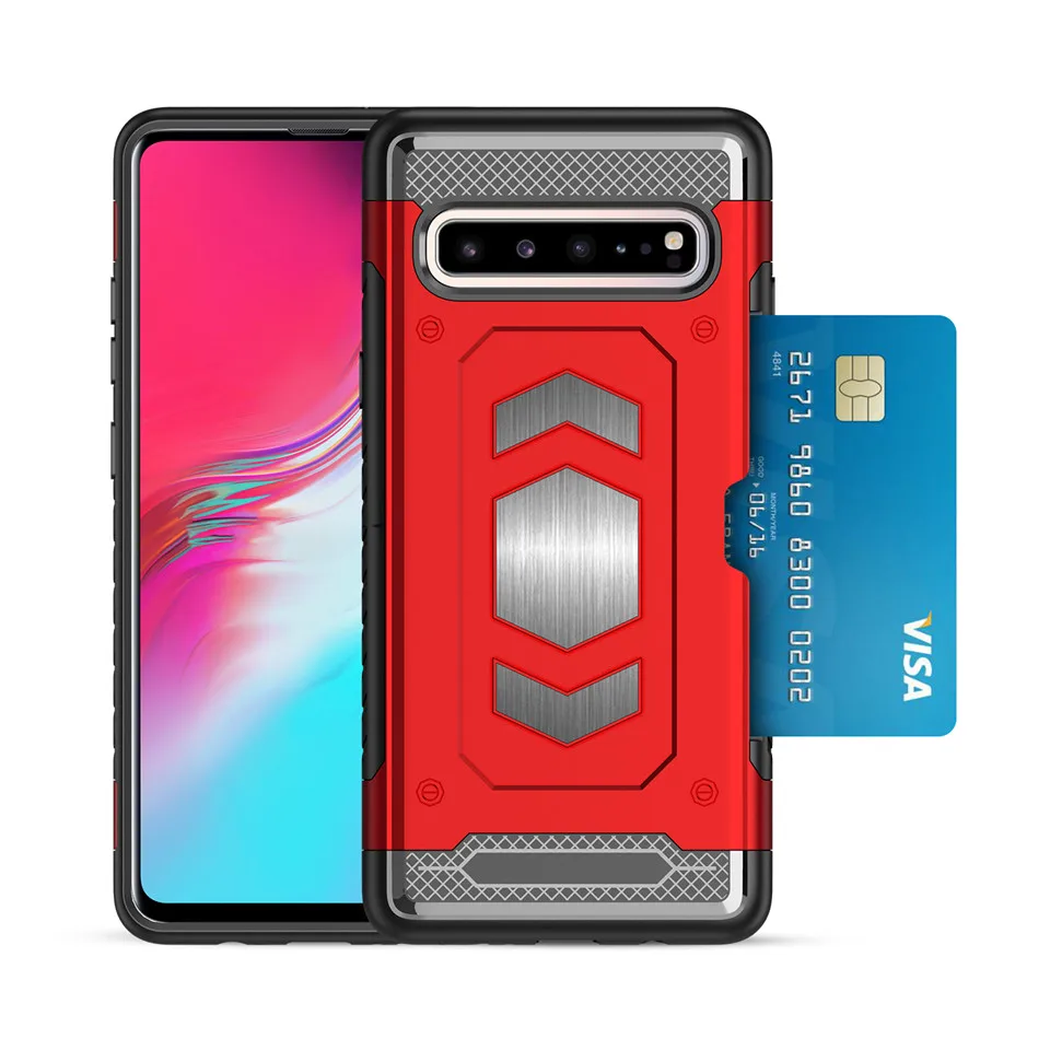 Card holder Magnetic shockproof phone case cover for Samsung galaxy S7 edge S8 S10 5G Case S9 plus A20 S10E A50 A6 A8 2018 |