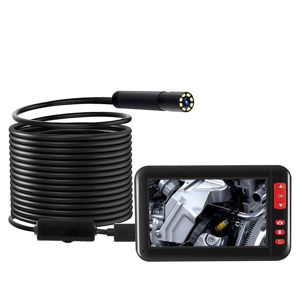 

F200 HD1080P 8MM Lens Screen inspectie endoscoop camera waterdicht borescope 4.3 inch HD TFT IPS Scherm camera Auto Monitor