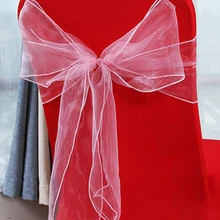 50 шт./лот Свадебные банкетные стулья пояса органза стул пояса события Чехол для стула для вечеринки пояса галстук-бабочка лента группа отельные принадлежности