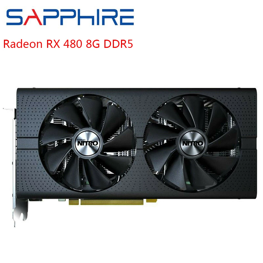 SAPPHIRE Radeon RX 480 видеокарты AMD игровая ПК Настольная видеокарта GPU RX480 256bit 8 ГБ GDDR5 для