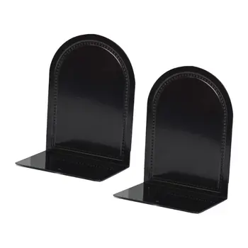

1 Pair Creative Metal Bookends Book Support Stand Desk Organizer Storage Holder