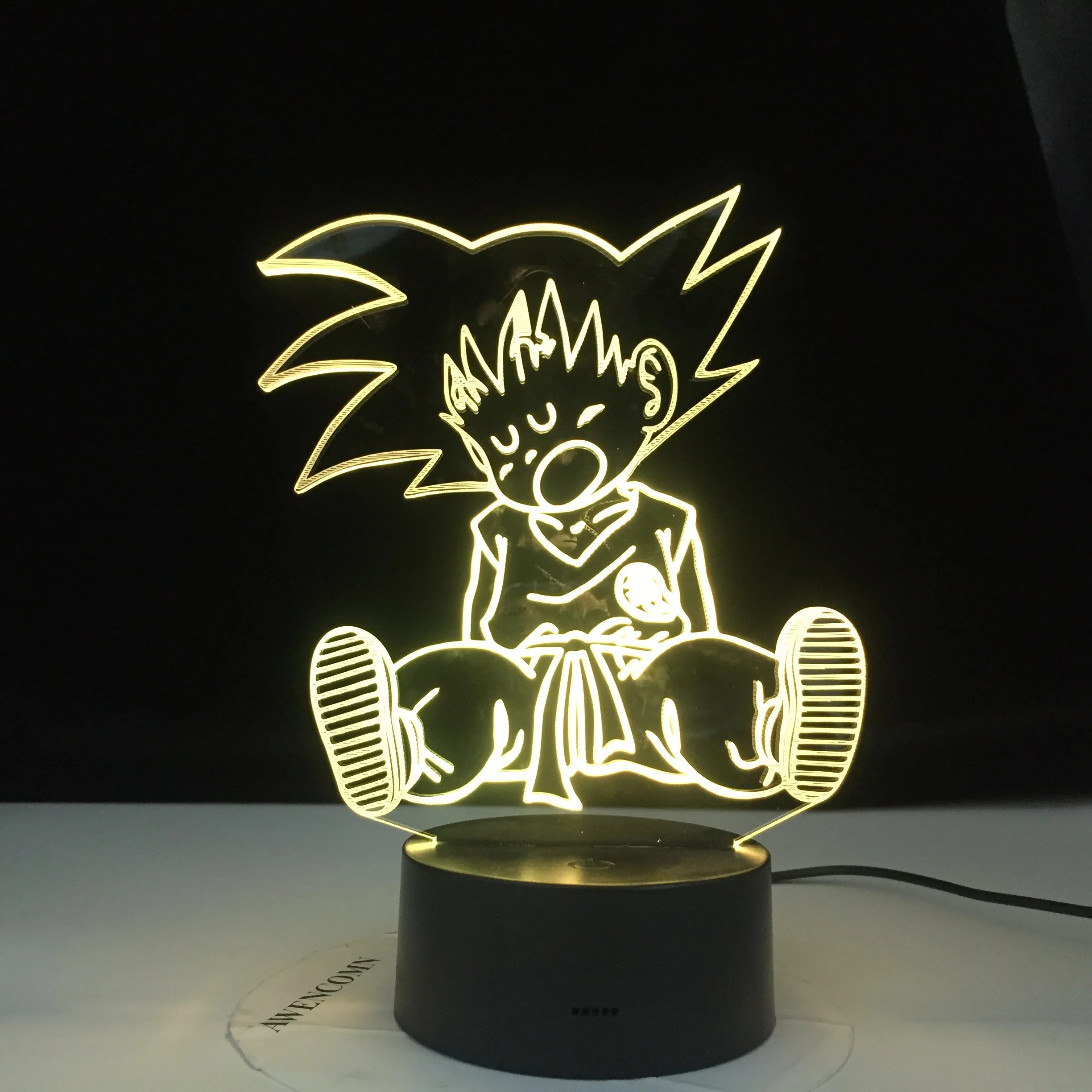 Детский ночсветильник Goku в виде спящей фигурки украшение для спальни 16 цветов