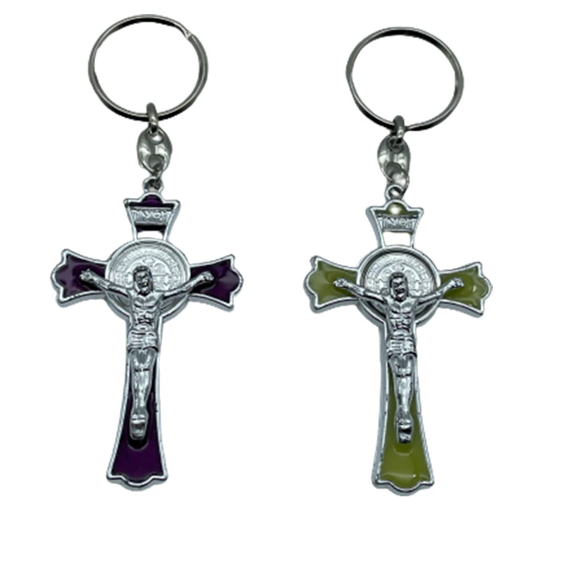 Portachiavi Escapulario Catolico Crocifisso Da Parete Crocifisso Ciongesù Cristo Portachiavi Croce Cristiano Accessorio Gioielli Fai Da Te Fatti A Man