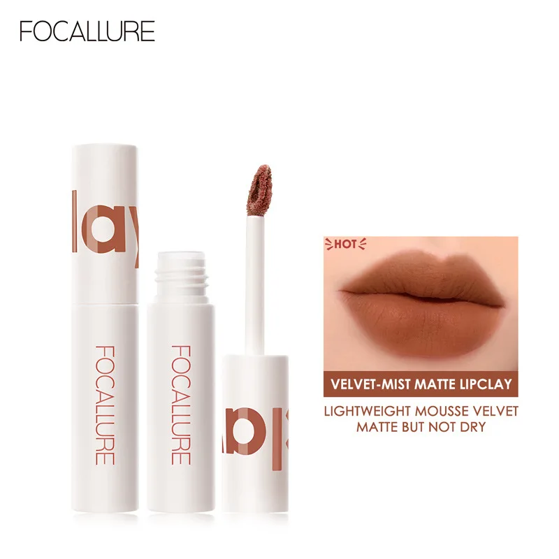 FOCALLURE макияж матовый блеск для губ помада Lipclay Lipcream бархат водостойкая стойкая