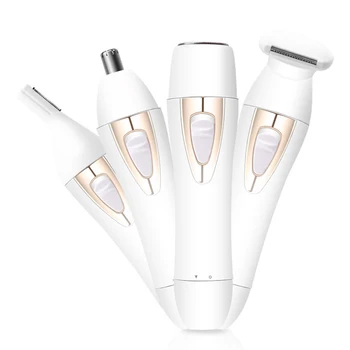 

4 in 1 Bikini Trimmer for Women Facial Hair Painless Removal Wet/Dry Ladies Shaver for Face/Bikini Area/Armpit/Leg