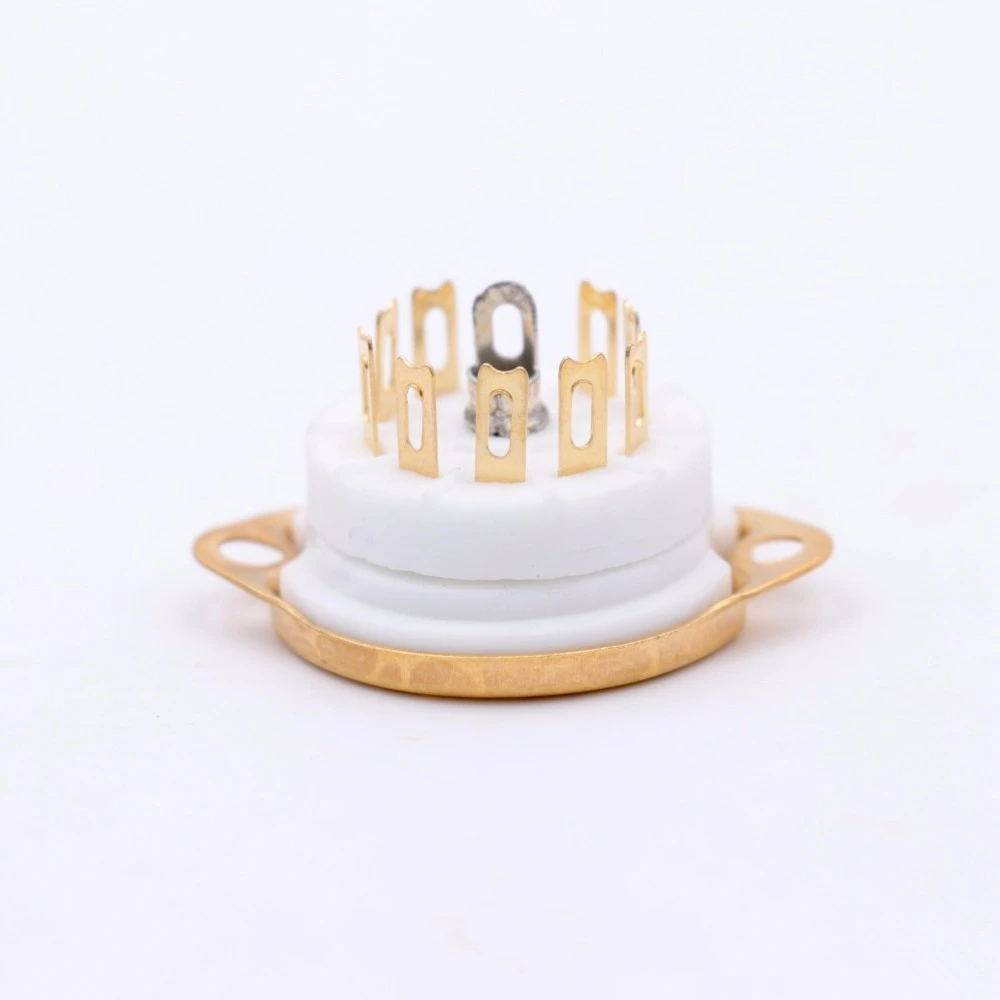 10 PCS 섀시 마운트 9핀 세라믹 진공관 소켓 베이스 12AX7 EF86 6922 EL84 6DJ8 12AU7 12AT7 Hifi 오디오 기타 튜브 앰프