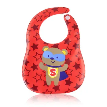 

3D Waterproof disposable Wash Unisex Kids EVA Baby Wore Dinner Bag Cute Comfy Bibs Feeding Safe Neck Catch Adjustable