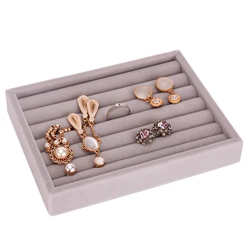 

Drawer Diy Rings Bracelets Gift Box Jewelry Storage Tray Jewellery Organizer Earrings Holder Small Size Fit Most Room Space Gray