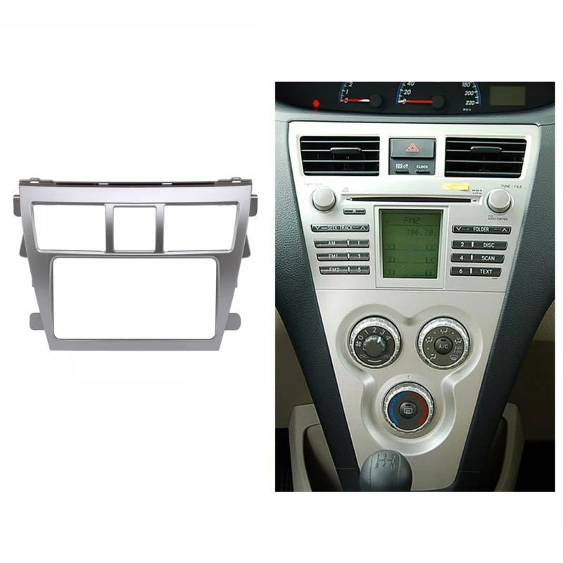 Для Toyota Vios Yaris Sedan Belta Car 2Din Аудио Панель DVD навигационная Панель рамка автомобиля Fascias стерео радио Панель