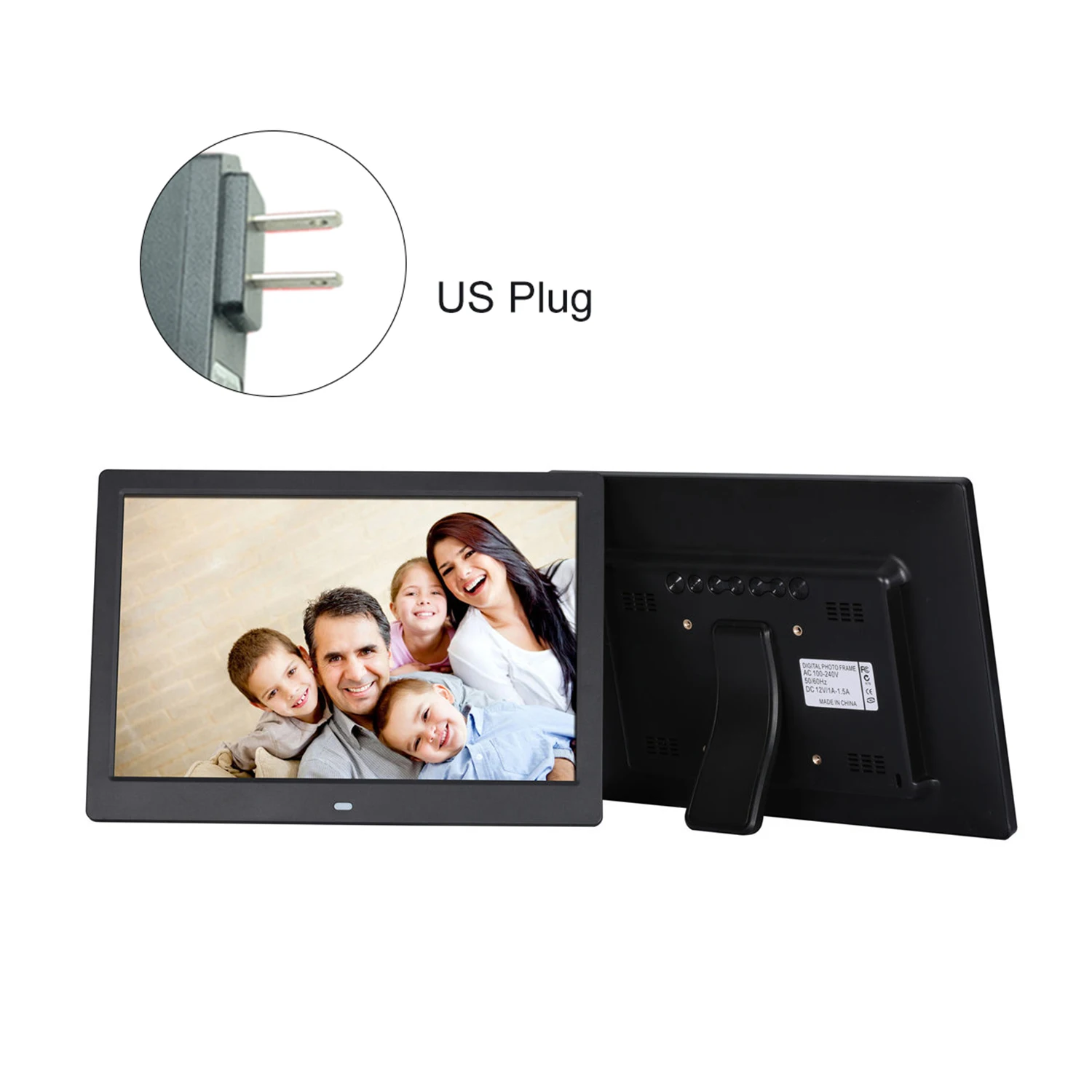 12" LEDs Digital Photo Frame Album Display Image MP4 Video MP3 Audio Clock Calendar Touch Key Support Auto Play Multi Languages