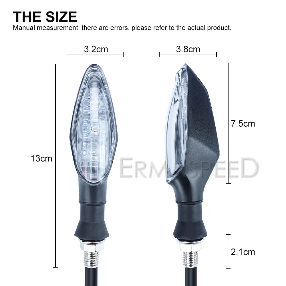 4Pcs/Set 12V Universal LED Motorcycle Turn Signal Light Waterproof Blinker Indicator Flasher Lamp Motorbike Moto Accessories Motorcycle Turn Signal Lights
