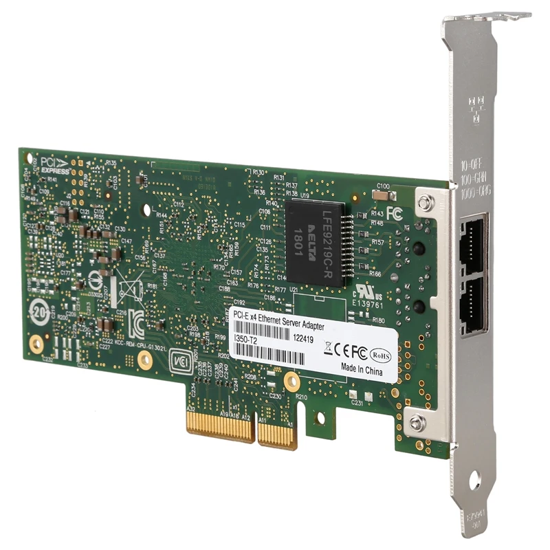 SSU I350-T2 PCI-E 4X сервер двойной RJ45 порт Gigabit Ethernet LAN Intel I350AM2 1G сетевая карта