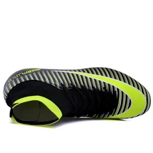 Размер 35-44 унисекс футбольная обувь длинные шипы TF ботильоны футбольные бутсы уличные бутсы